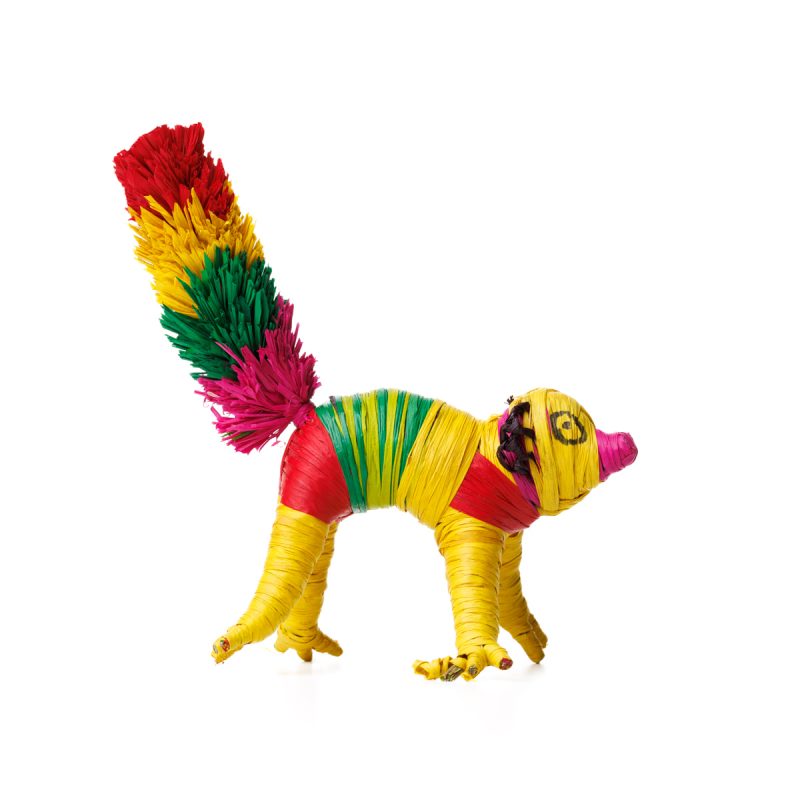 Lemur z rafii w kolorach tęczy - obrazek 3
